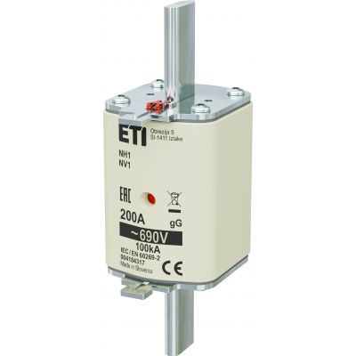 Wkładka topikowa NH zwłoczna KOMBI NH1 gG 200A 690V 004184317 ETI (004184317)
